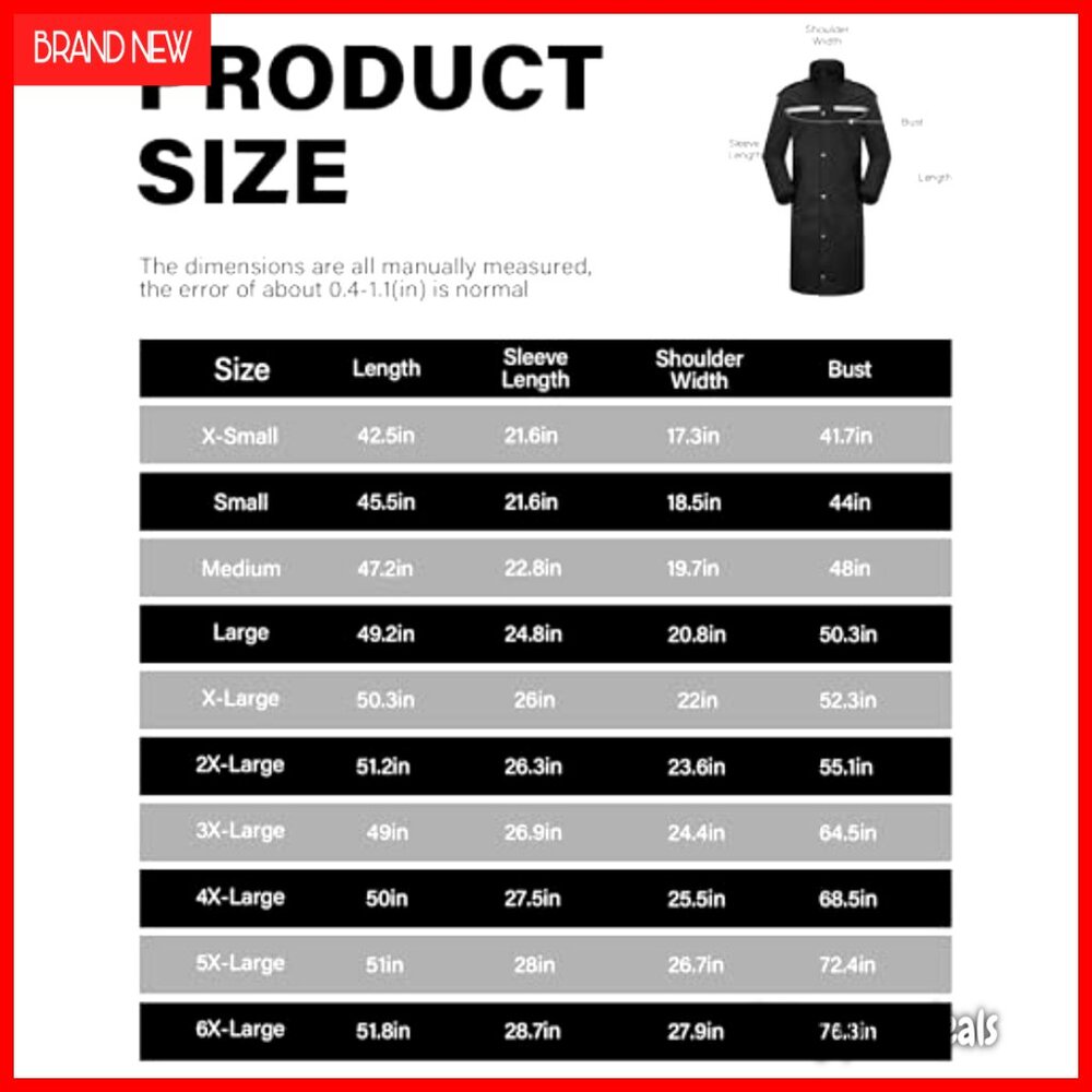 Waterproof Long Rain Jacket Lightweight Packable … - image 6